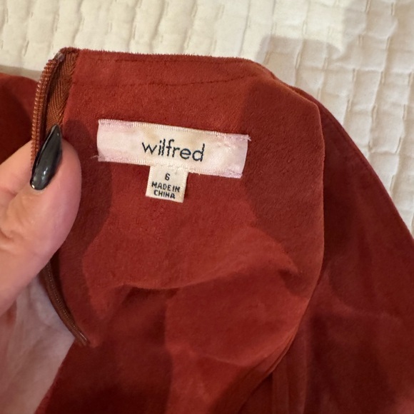 Wilfred Suede Burnt Orange Mini Dress - Picture 5 of 5